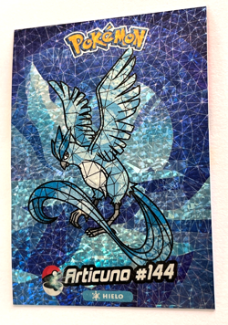 2025 POKEMON STAINED GLASS Crystal Card #144 ARTICUNO Kanto Peru Foil - Image 2