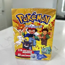 Pokemon Stained Glass Crystal Card Collection Box 25 Packs Peru Ash Pikachu - Image 1