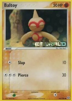 Baltoy - 43/106 - Emerald [Reverse-Holo] - LP - Pokemon - Read Desc. - Image 1