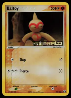 Baltoy - 43/106 - Pokemon Card Ex Emerald Reverse Holo Common - NM - Image 1