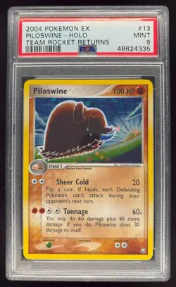 2004 Pokemon EX Team Rocket Returns #13/109 Piloswine Holo PSA 9 - Image 1