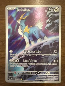 Pokemon Cobalion 144/086 Sv: Black Bolt Illustration Rare Holo Near Mint - Image 1