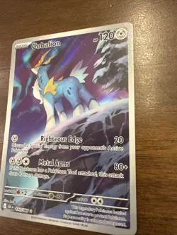 Pokemon Cobalion 144/086 Sv: Black Bolt Illustration Rare Holo Near Mint - Image 2