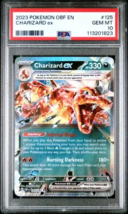 2023 Pokemon Charizard ex - Obsidian Flames - 125/197 - PSA 10 GEM MINT - Image 2