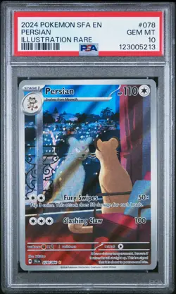 Pokemon Persian 078 078/064 SFA EN-Shrouded Fable IR RARE GEM MINT PSA 10 - Image 1