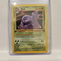 Pokemon Card Muk (28/62) Fossil Rare Non-Foil 1st Edition TCG LP - Image 1