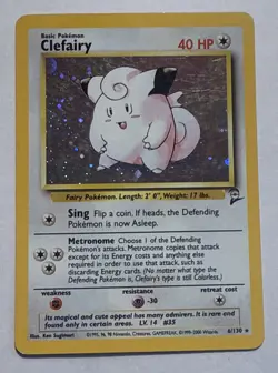 Clefairy - 6/130 - Pokemon Base Set 2 Holo Rare Card WOTC MP - Image 1