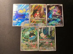 Pokemon TCG Scarlet & Violet Era Illustration Rare Holo 5 Card Mixed Lot - Image 1