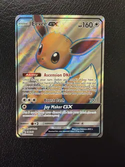 Pokemon TCG Eevee GX SM242 Holo Full Art Promo Card LP - Image 1