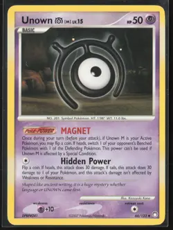 Unown [M] Uncommon Mysterious Treasures 66/123 HP Pokemon Card - Image 1