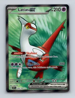 Latias ex 220 2024 Pokemon Surging Sparks Full Art Ultra Rare Card NM+ - Image 1