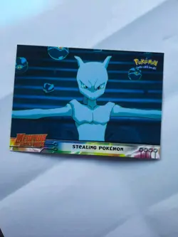 Stealing Pokemon #27 Black Label Topps Mewtwo Strikes Back Pokemon Card NM - Image 1