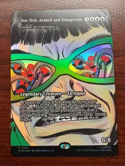 🌈 Doc Ock Armed And Dangerous 0010 Borderless FOIL Spider Man MTG Magic Card NM - Image 1