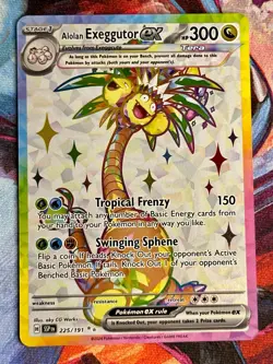 Alolan Exeggutor ex 225/191 Sv08: Surging Sparks Holo Pokemon Card - Image 1