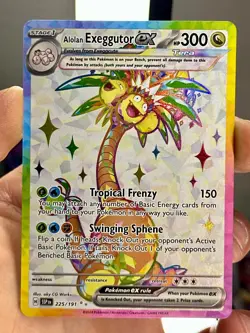 Alolan Exeggutor ex 225/191 Sv08: Surging Sparks Holo Pokemon Card - Image 3