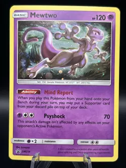 Pokemon TCG Mewtwo SM214 Black Star Promo Holo Card Sun & Moon - Image 1