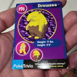 Vintage Rare 1999 Drowzee PokeTrivia Mewtwo Strikes Back Movie BK Pokemon Card - Image 2