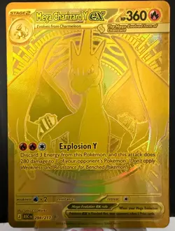 Mega Charizard Y EX 294/217 Secret Rare Ascended Heroes Pokemon Card NM Clean! - Image 1