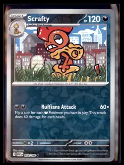 Pokemon Scrafty White Flare WHT 058/086 Reverse Holo 2 Card Lot - Image 1