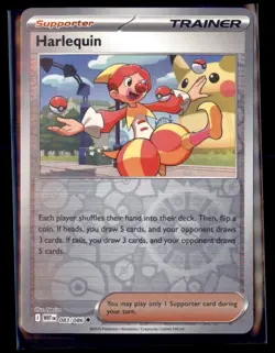 Pokemon Harlequinn White Flare WHT 083/086 Reverse Holo 2 Card Lot - Image 1