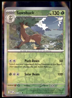 Pokemon Sawsbuck White Flare WHT 007/086 Reverse Holo 3 Card Lot - Image 1