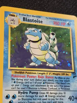 Pokemon TCG Blastoise Holo Unlimited Rare Card 2/130 Base Set 2 W/ Swirl! - Image 4