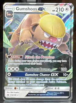 Pokemon TCG Gumshoos GX 110/149 SM Base Set Ultra Rare (Full Art) Holo Card - Image 1