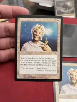 2 Enlightened Tutor Mirage Regular Cards MTG Vintage Magic the Gathering 1996 - Image 4