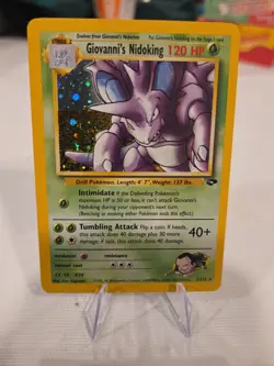 Giovanni's Nidoking 7/132 Pokemon Card Gym Challenge Holo Foil Rare Mint Unplaye - Image 1