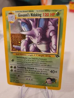 Giovanni's Nidoking 7/132 Pokemon Card Gym Challenge Holo Foil Rare Mint Unplaye - Image 2