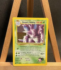 Giovanni's Nidoking - 7/132 - Pokemon Gym Challenge Unlimited Holo Rare Card NM - Image 1