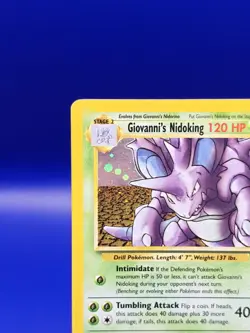 Giovanni's Nidoking 7/132 Holo Rare Gym Challenge Pokemon Card WOTC TCG 2000 - Image 4