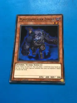 YUGIOH Super Rare Plaguespreader Zombie DASA-EN041 1st Edition - Image 1