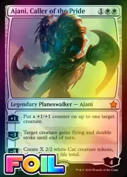 Ajani, Caller of the Pride FDN Foundations MTG 134 FOIL MYTHIC M/NM - Image 1