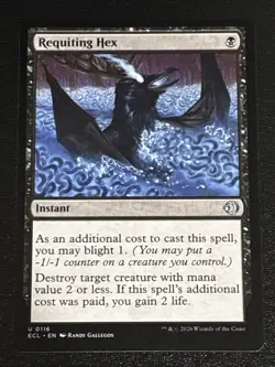 MTG Lorwyn Eclipsed Requiting Hex 0116 NM - Image 1