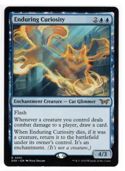 MTG Enduring Curiosity - Duskmourn: House of Horror (DSK) Regular Magic NM - Image 1