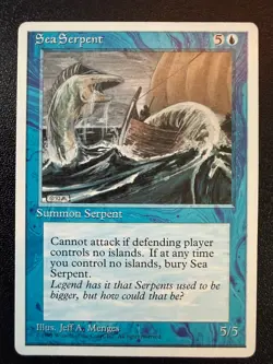 MTG Sea Serpent, Light Play, English Alternate Fourth Edition 4th - Image 1