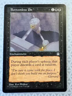 Magic The Gathering Stronghold Bottomless Pit MTG Lightly played - Image 1