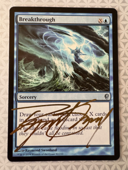 BREAKTHROUGH CONSPIRACY MTG MAGIC THE GATHERING RAYMOND SWANLAND GOLD AUTO - Image 1