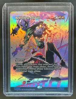 2025 Magic MTG Marvel Universe Eternal-Legal Relentless Assault Rare Foil #0025 - Image 1