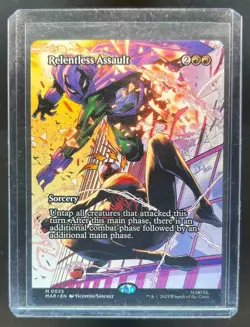 2025 Magic MTG Marvel Universe Eternal-Legal Relentless Assault Rare Foil #0025 - Image 1