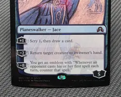 MTG FOIL Jace, Unraveler of Secrets- DAMAGED -SDCC 2017 Promo Magic Card # 069 - Image 4