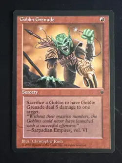 1x Goblin Grenade Fallen Empires LP MTG Magic the Gathering x1 MKE - Image 1