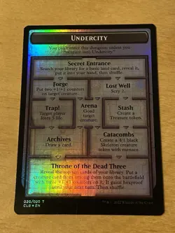 MTG The Initiative / Undercity Token FOIL Commander Legends: Baldur's Gate - Image 1