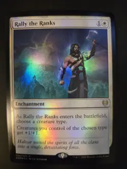 Rally the Ranks NM FOIL Kaldheim MTG FREE SHIPPING - Image 1