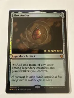 MTG: Mox Amber - Dominaria - Prerelease Foil - NM - Commander / CEDH / Modern - Image 1