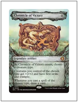 1x Chronicle of Victory, Showcase Art, Lorwyn Eclipsed, Magic MTG NM - Image 1