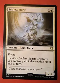 MTG, MAGIC: SELFLESS SPIRIT, 0153, BLC, REGULAR, RARE, NM, COMMANDER - Image 1