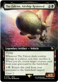 The Falcon, Airship Restored (Extended Art) Foil - 0116 - Final Fantasy - MTG - Image 1