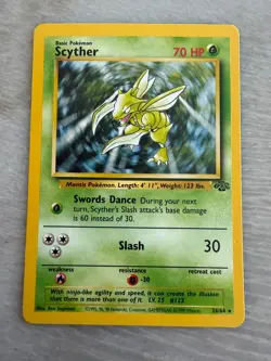 SCYTHER 1999 POKEMON JUNGLE UNLIMITED #26/64 RARE NM-MT LP - Image 1